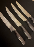 African Blackwood & Damascus 7" Slicer